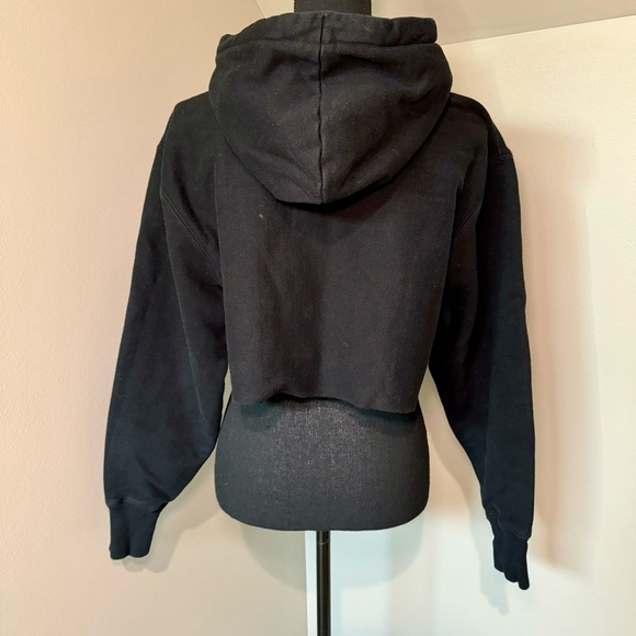 Champion Reverse Weave Candid Black Crop Hoodie Size XS - Picture 4 of 7